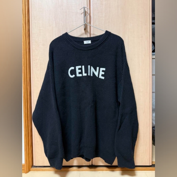Celine Oversized Sweater In Ribbed Wool - Picture 1 of 5